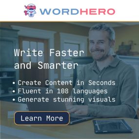 Friday Clicks - A Click of Interesting: WordHero - AI Writer - Monthly Subscription